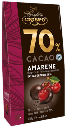 CRISPO CACAO 70% 130g višne v čokoláde