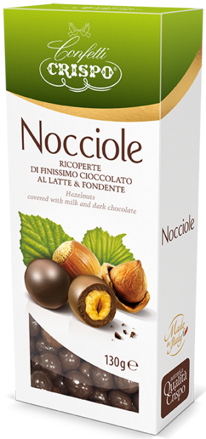CRISPO NOCCIOLE 130g lieskovce v čokoláde