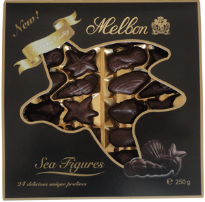 MORSKÉ PLODY 250g lieskovoorieškový tmavý dezert  