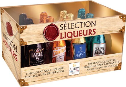 ABTEY LIQUERS SELECTIONS 155g liquérové fľaštičky/debnička ABTEY LIQUERS SELECTIONS 155g liquérové fľaštičky/debnička