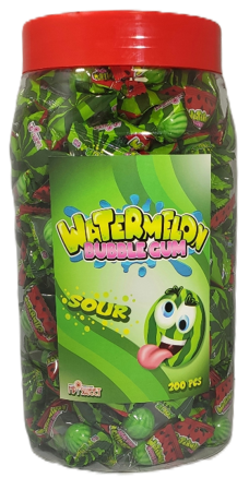 WATERMELON BUBBLE GUM 5g,žuvačky (Balenie 200ks 1ks od 0,045eur)