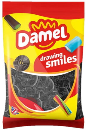 DAMEL LICORICE WHEELS 1kg želé 