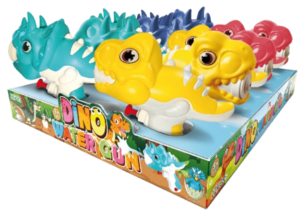 DINO WATER GUN 10g hračka s cukríkmi (Balenie:12ks 1ks=1,25eur)