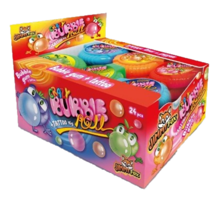 CRAZY ROLL16g ovocná žuvačka (Balenie:24ks 1ks od 0,25eur)