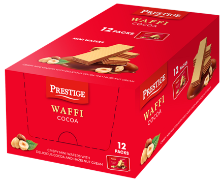 WAFFI COCOA 40g lieskovo-orieškove oblátky (Balenie:12ks 1ks od 0,25eur)