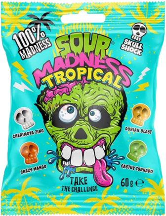 SOUR MADNESS BLUE 60g superkyslé cukríky