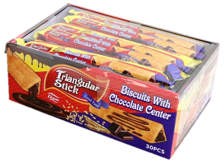 TRIANGULAR BISCUIT 15g plnená sušienka (Balenie:30ks 1ks od 0,18eur)