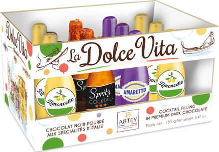 ABTEY DOLCE VITA 155g liquérové fľaštičky/debnička ABTEY DOLCE VITA 155g liquérové fľaštičky/debnička