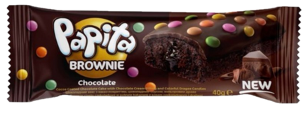 PAPITA BROWNIE 40g čokoládová s lentilkami