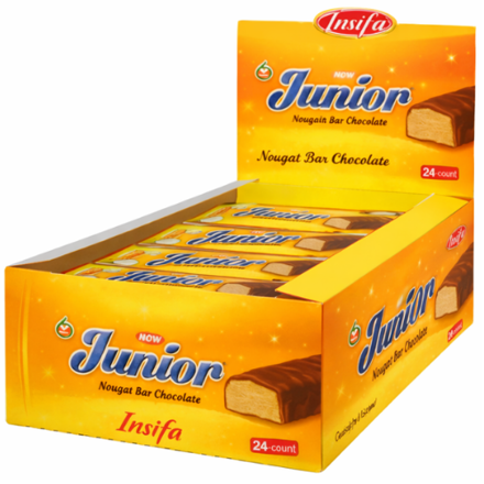 JUNIOR 21g čokoládová tyčinka (Balenie:24ks 1ks=0,12eur)