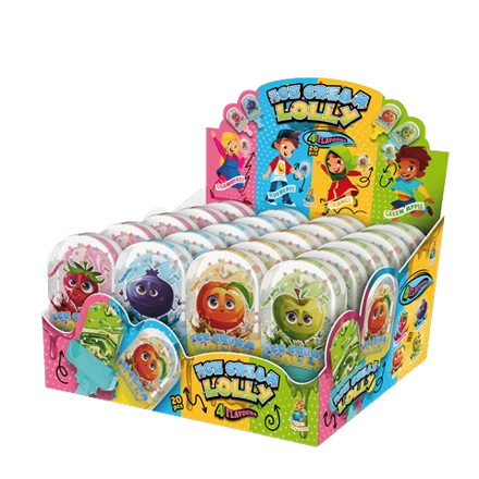 ICE CREAM LOLLY 16g lízatko s cukríkmi (Balenie:20ks 1ks od 0,42eur)