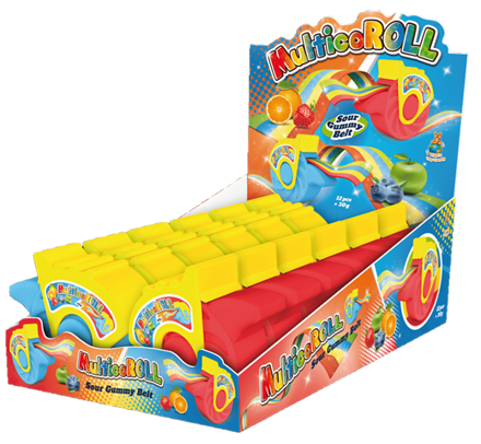MULTICOROLL 30g žuvačka v dávkovači (Balenie:12ks 1ks od 0,65eur)