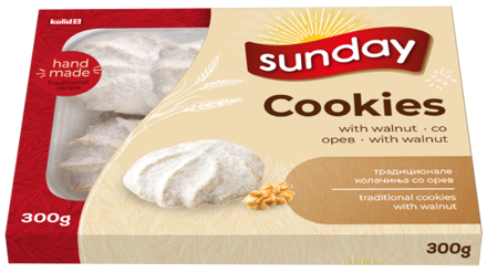 SUNDAY COOKIES 300g orechové pusinky