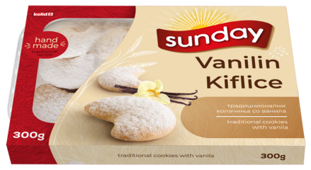 SUNDAY COOKIES 300g vanilkové rožky