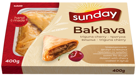 SUNDAY BAKLAVA 400g tradičná pochúťka (višňa)