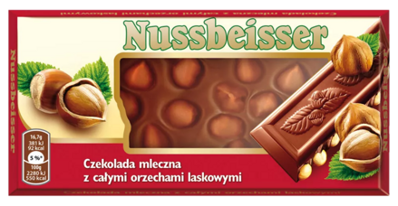 NUSSBEISSER 100g mliečna s lieskovými orechami