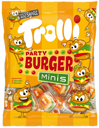 TROLLI PARTY BURGER 170g želé cukríky 