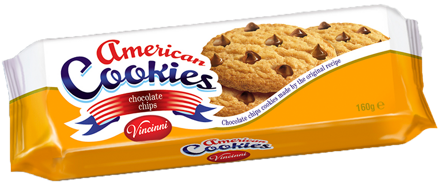 AMERICAN COOKIES 160g čokoládové sušienky