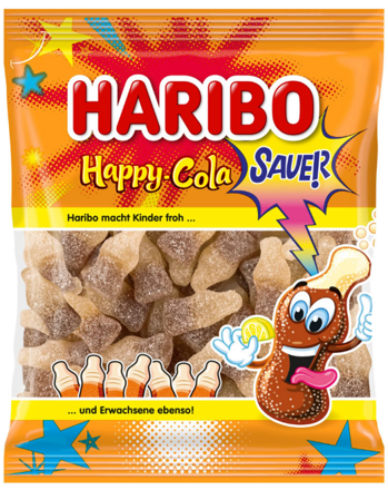 HARIBO HAPPY COLA 80g kyslé želé cukríky