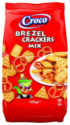CROCO CRACKERS MIX 500g slané krekry
