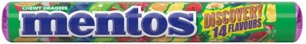 MENTOS DISCOVERY 38g ovocné cukríky (cena od 0,45eur)