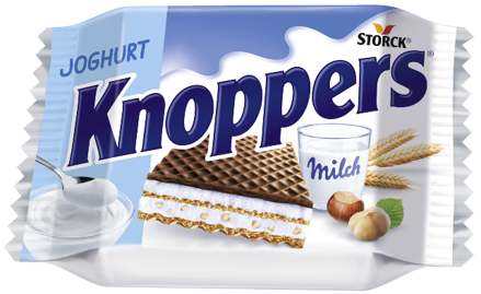 KNOPPERS JOGURT 25g lieskovo-orieškový keks