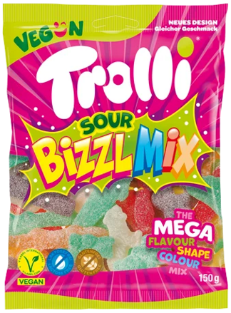 TROLLI BIZZLMIX 150g želé cukríky 