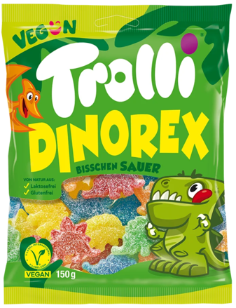 TROLLI DINOREX 150g želé cukríky  TROLLI DINOREX 150g želé cukríky