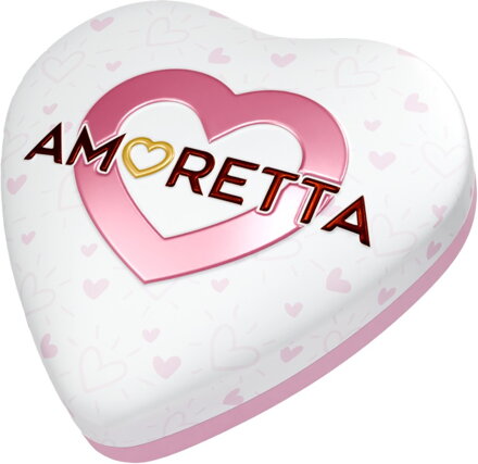 AMORETTA SRDCE 52g jahody v čokoláde (plech)