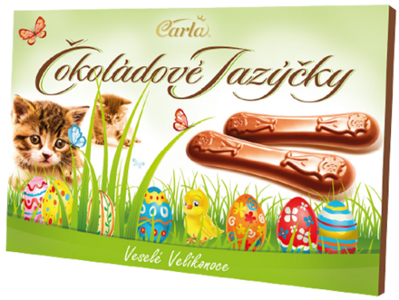 ČOKOLÁDOVÉ JAZYČKY 100g mliečne čokoládky
