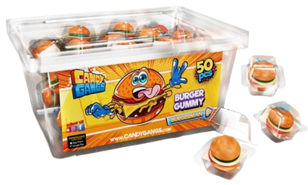 CANDY GANGS HAMBURGER 10g želé (Balenie:50ks 1ks od 0,12eur)