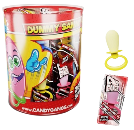 CANDY GANGS DUMMY SAMMY 4g ovocné lízatko (Balenie:50ks 1ks od 0,19eur)