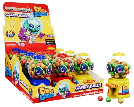 CANDY GANGS MACHINE CANDY 25g hračka s cukrovinkou (Balenie:12ks 1ks od 1eur)