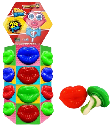 CANDY GANGS SWEET KISS 15g lízatko s hračkou (Balenie:24ks 1ks od 0,75eur)