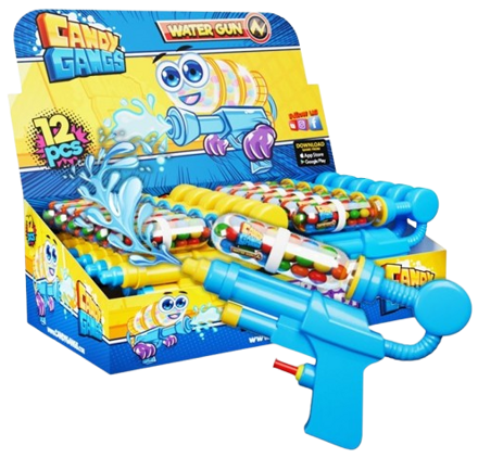 CANDY GANGS WATER GUN 20g hračka s cukríkmi (Balenie:12ks 1ks od 1,15eur)