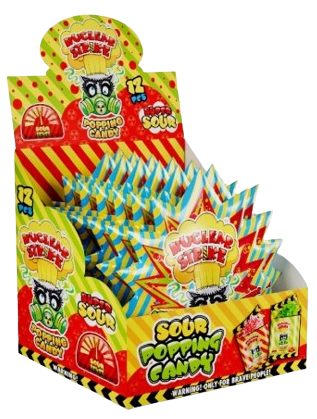 NUCLEAR STRIKE POPPING CANDY 15g praskací prášok (Balenie:12ks 1ks od 0,55eur)