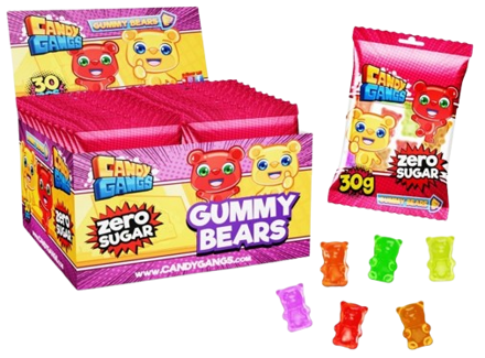 CANDY GANGS GUMMY BEARS 30g želé (Balenie:24ks 1ks od 0,35eur)