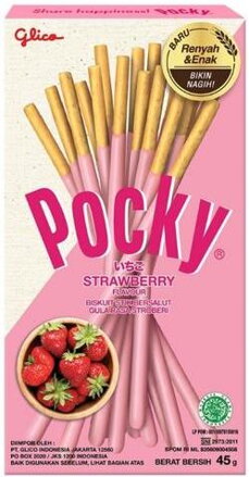POCKY STRAWBERRY 45g jahodové paličky