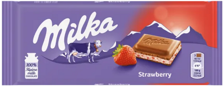 MILKA STRAWBERRY 100g jahodová čokoláda