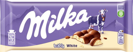 MILKA BUBBLY WHITE 95g porézna biela čokoláda