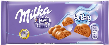 MILKA BUBBLY MILK 90g porézna mliečna čokoláda
