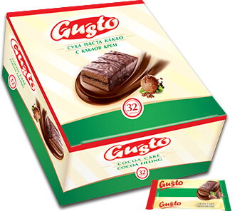 GUSTO DOLCE 23g lieskovoorieškové koláčiky (Balenie:32ks 1ks od 0,21eur)