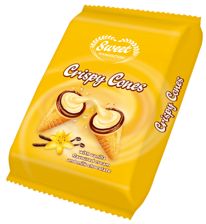 CRISPY CONES VANILA 130g vanilkové kornútky