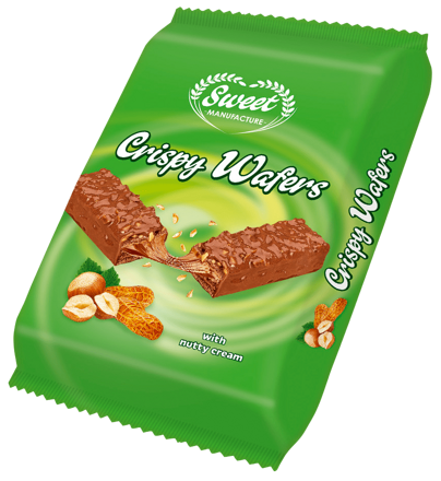 CRISPY WAFFERS NUTTY 220g orieškové keksy