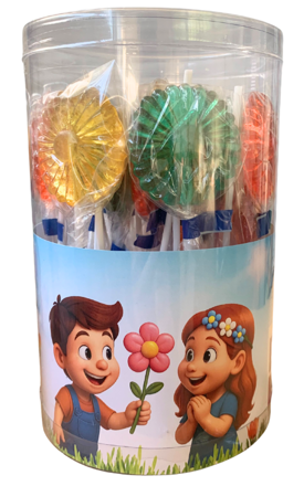 KVIETOK 25g ovocné lízatko (Balenie:42ks 1ks od 0,25eur)