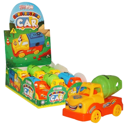 CONSTRUCTION CAR 10g hračka+cukríky (Balenie:6ks 1ks=1,95eur)