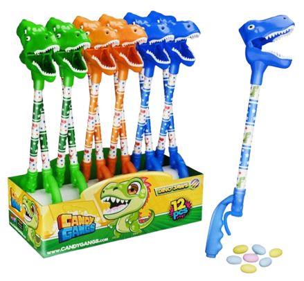 CANDY GANGS DINO JAWS 5g hračka s cukríkmi (Balenie:12ks 1ks od 1,25eur)