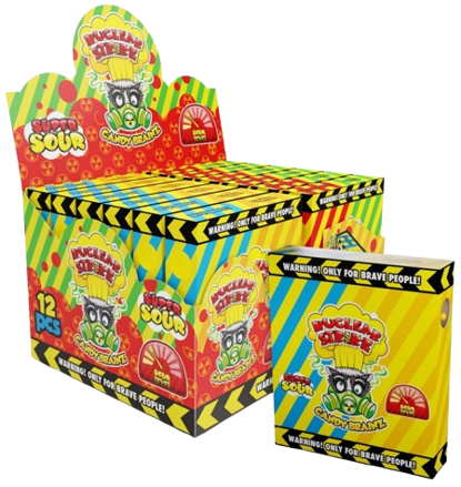NUCLEAR STRIKE CANDY BRAINZ 40g kyslé cukríky (Balenie:36ks 1ks od 0,65eur)