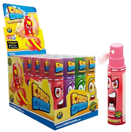 CANDY GANGS SUPER SPRAY 30ml tekutá cukrovinka (Balenie:24ks 1ks=0,19eur)