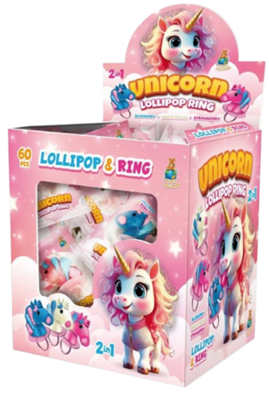 UNICORN RING 12g lízatko (Balenie:60ks 1ks od 0.29eur)